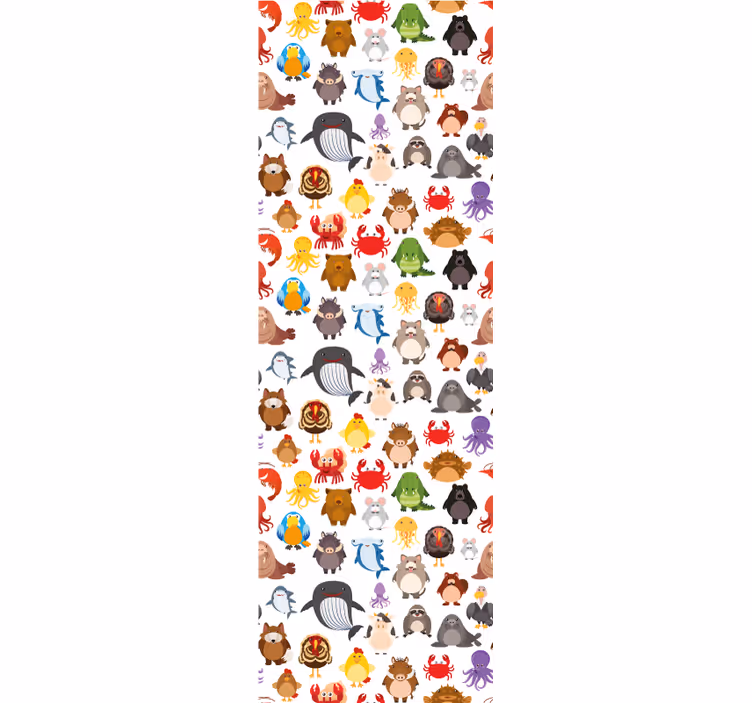 Gyvūnų tapetai gyvūnų personažų derinys - „Tenstickers“