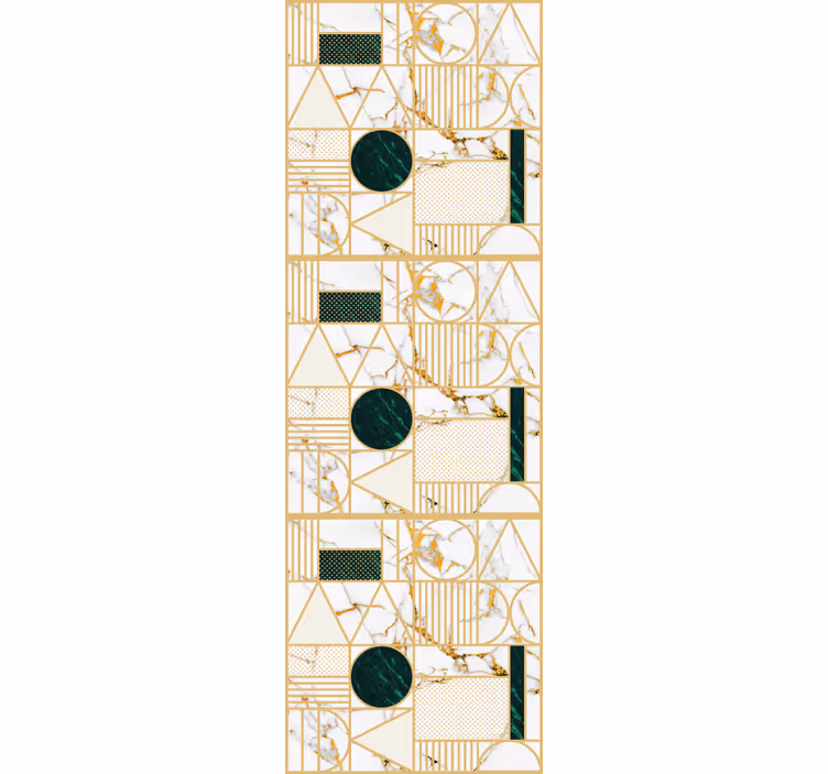 Balto marmuro geometriniai modernūs tapetai - „Tenstickers“