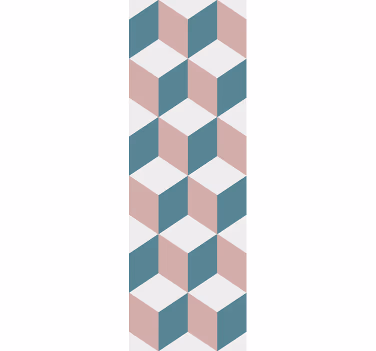 3d kubo išdėstymas geometrinis raštų tapetas - „Tenstickers“