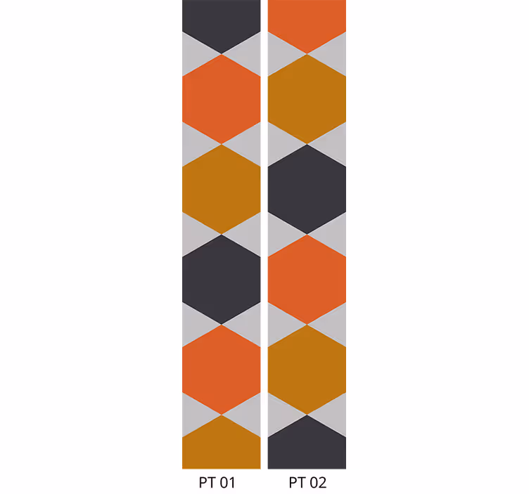 Korio formos geometrinis raštų tapetas - „Tenstickers“