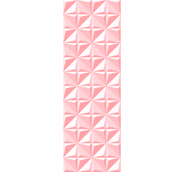 Rožinės geometrinės figūros 3D tapetas - „Tenstickers“