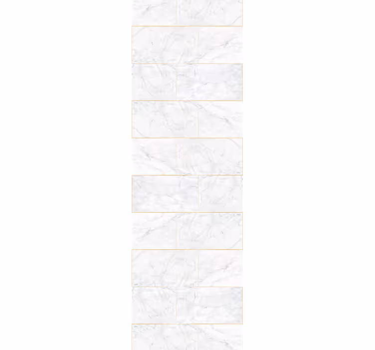 Elegantiškos baltos plytelės marmuro tapetas - „Tenstickers“