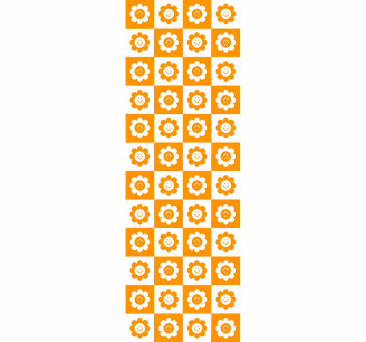 Gėlių rašto tapetas sušypsota gėlė - „Tenstickers“