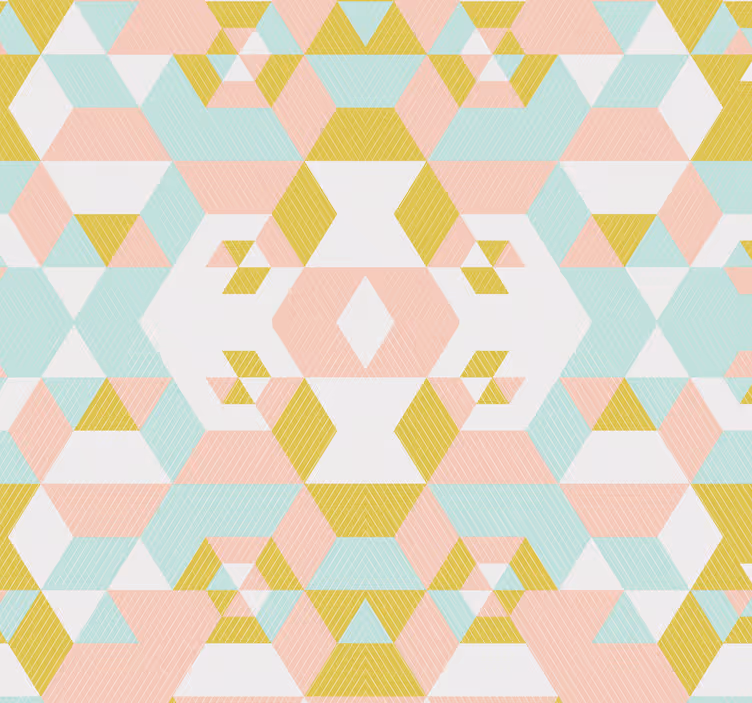 Geometrinis švelnus raštas gyvenamojo kambario tapetas - „Tenstickers“