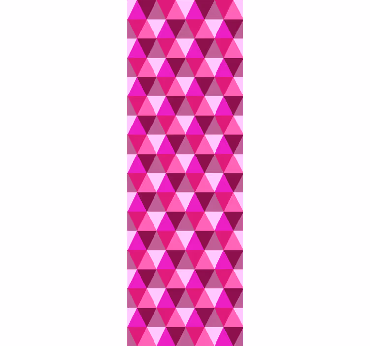 Fuksijos geometriniai rožiniai tapetai - „Tenstickers“