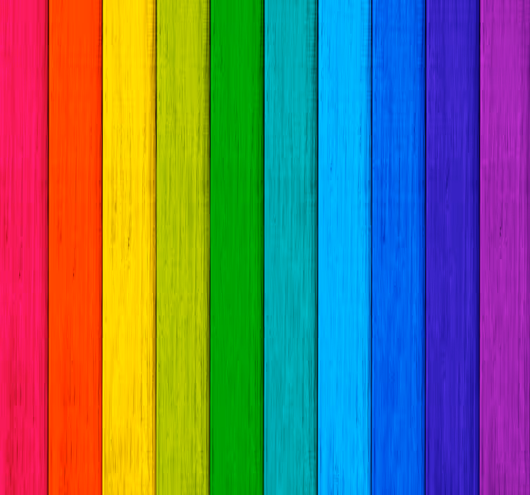 Rainbow spalvotos medinės dėžutės abstraktus tapetai - „Tenstickers“