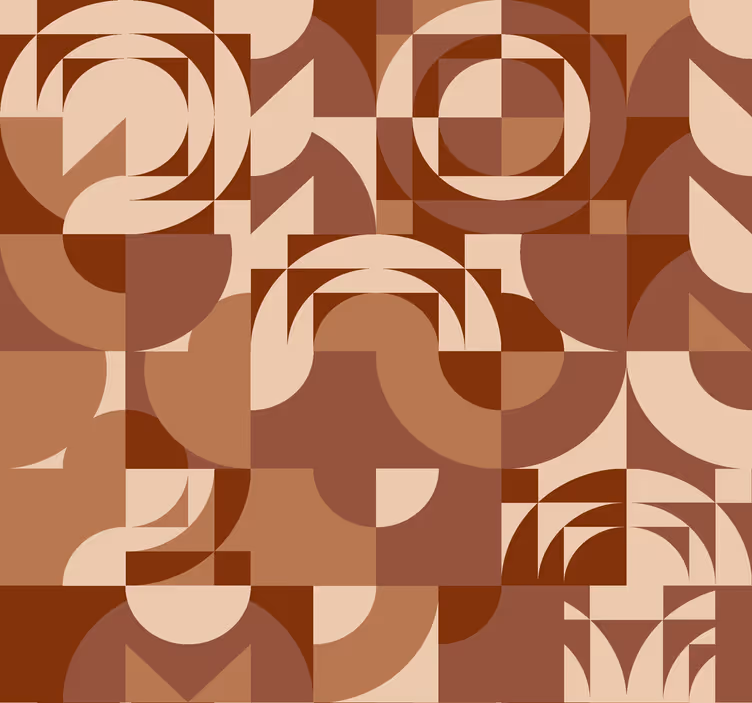 Abstraktus geometrinis dizainas terakotos tapetai - „Tenstickers“