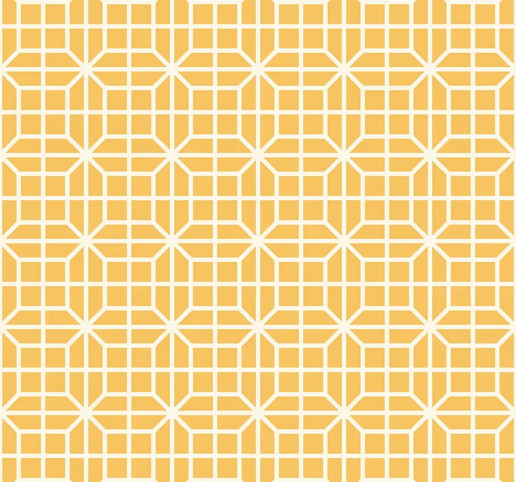 Geometrinis raštas geltona tapetas - „Tenstickers“
