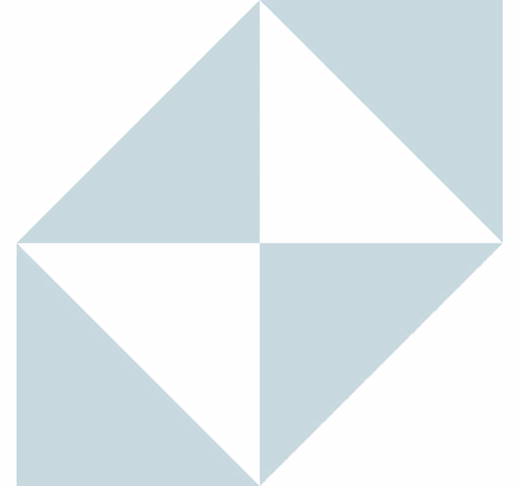 Mėlyni trikampiai geometriniai tapetai - „Tenstickers“