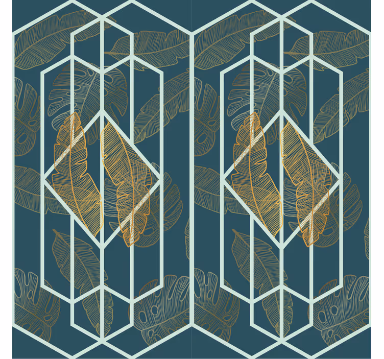 Tropinis dizainas geometriniai tapetai - „Tenstickers“