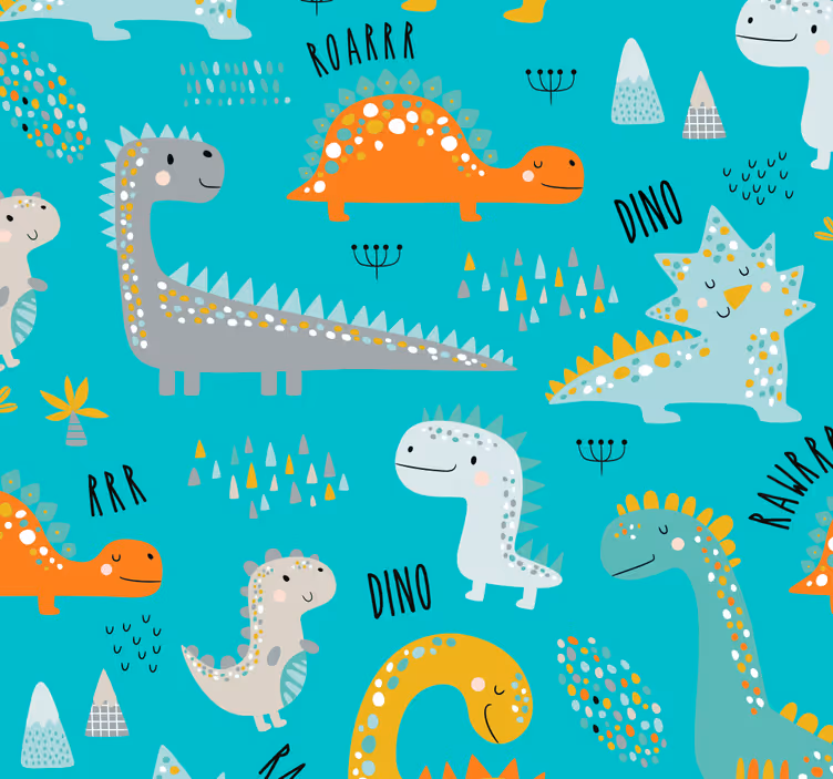 Dinozaurų tapetai džiaugsmas dinozaurams - „Tenstickers“