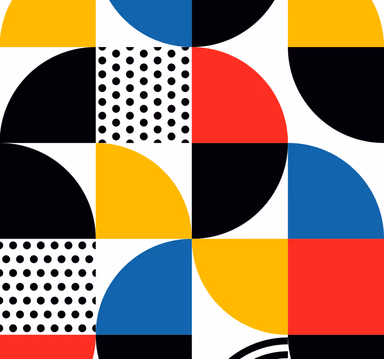 Geometrinis raštų tapetas geometrinių ratų sujungimas - „Tenstickers“