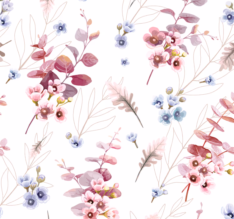 Botaninė iliustracija tapetas paauglio kambariui - „Tenstickers“