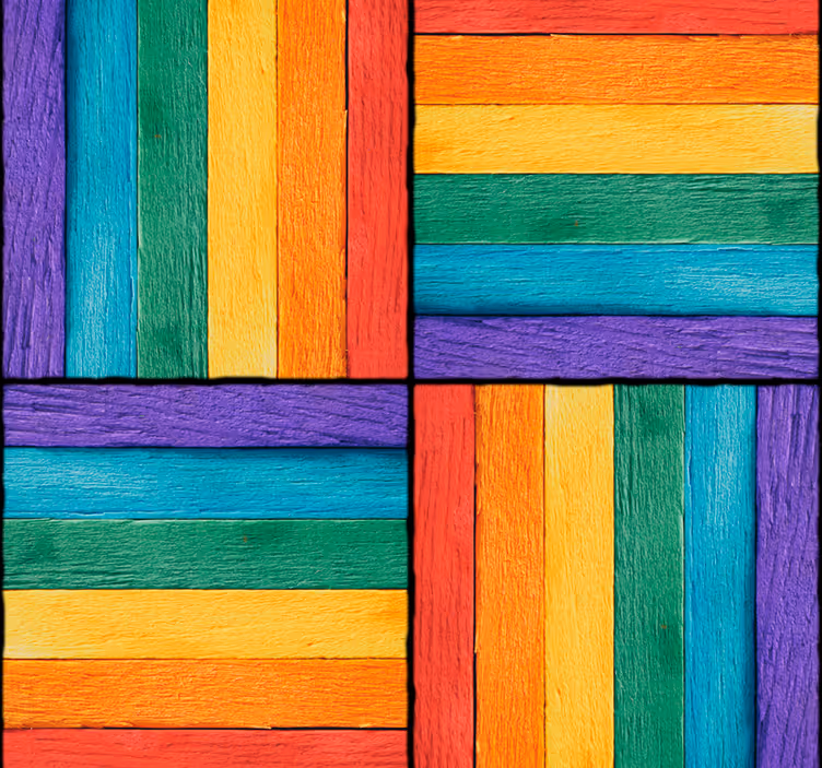 Spalvingas geometrinis raštas geometriniai tapetas - „Tenstickers“