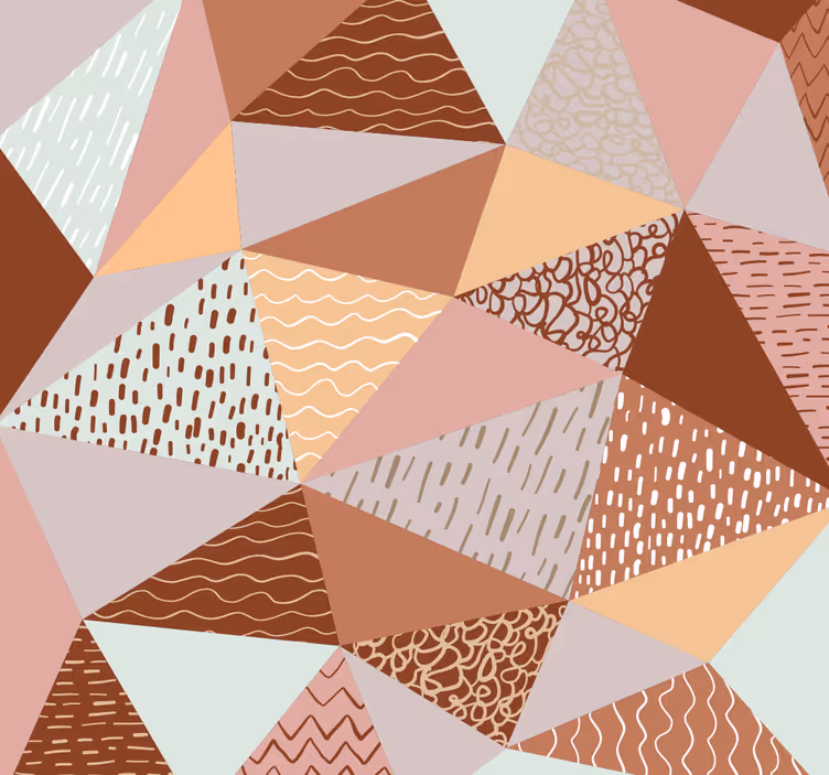 Tekstūruoti trikampiai geometrinis raštų tapetas - „Tenstickers“