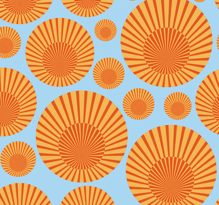 70-ųjų saulės šviesa gyvenamojo kambario tapetas - „Tenstickers“