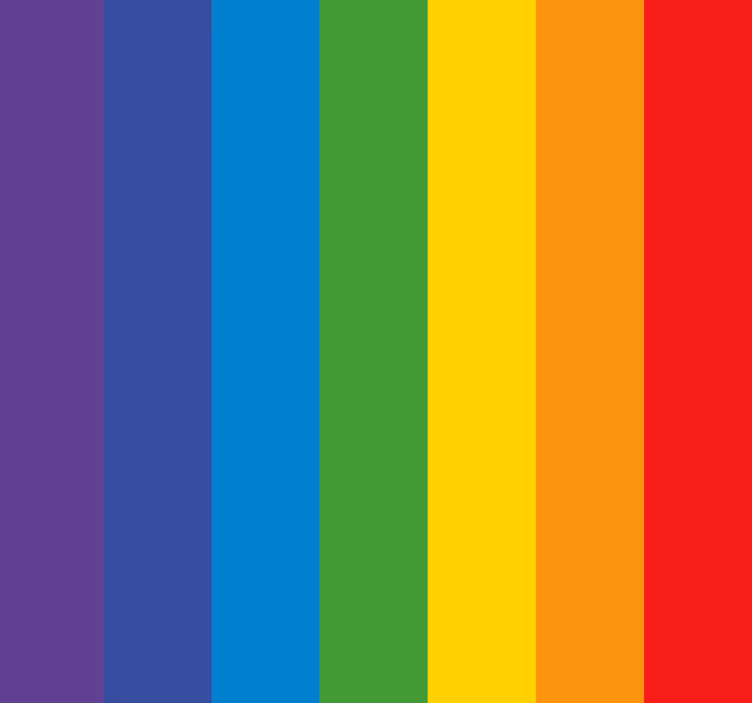 Rainbow spalvosVoverės spalvos vertikalios juostos tapetas - „Tenstickers“