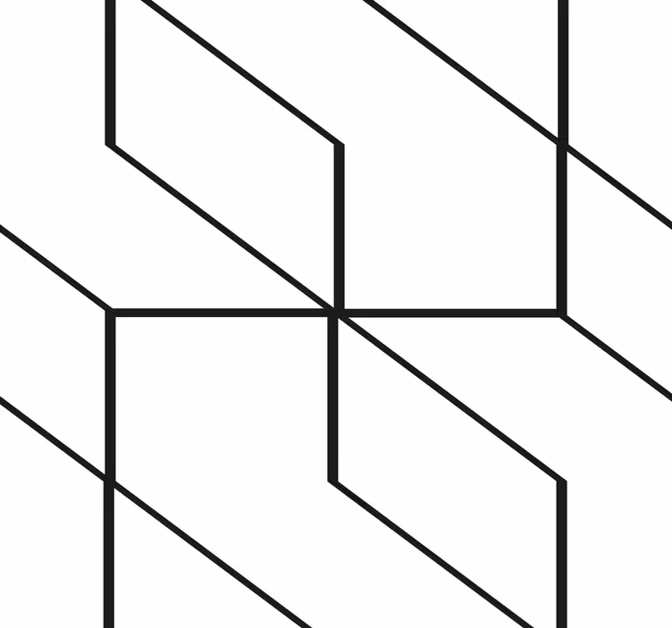 Geometrinių šešiakampių linijų raštų tapetai - „Tenstickers“
