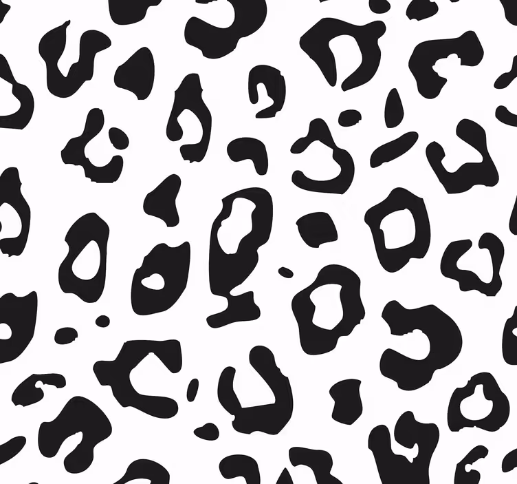 Juoda ir balta leopardo tekstūros tapetai - „Tenstickers“