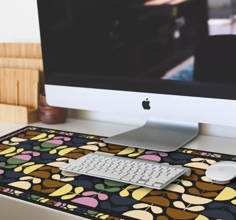 Spalvotų puodelių gėlių pelės kilimėlis - „Tenstickers“