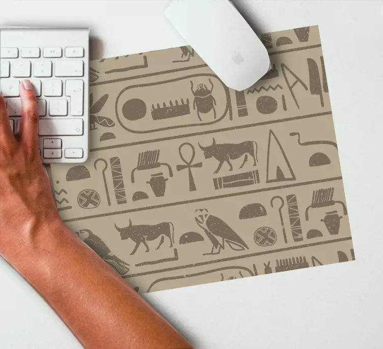 Egiptietiški hieroglifai originalus pelės kilimėlis - „Tenstickers“