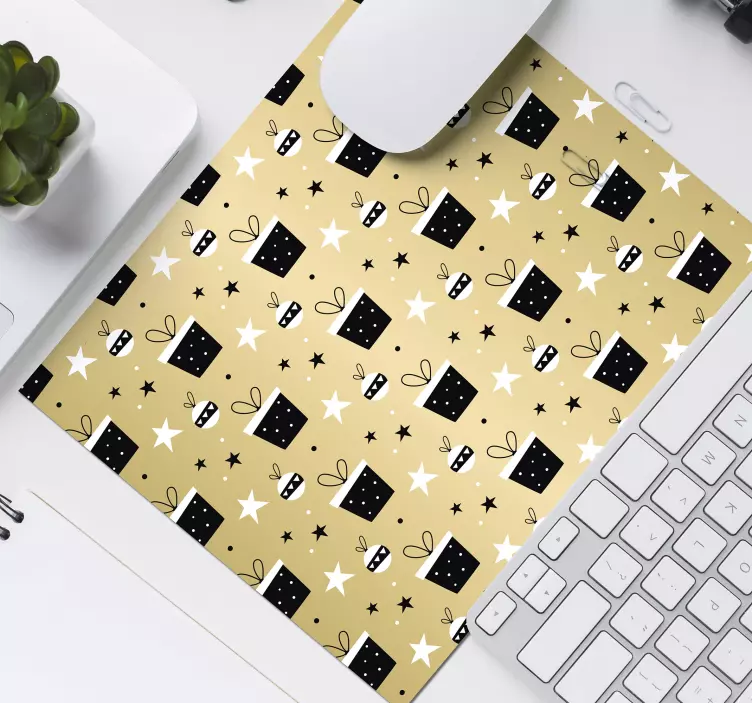 Elegantiškas dovanų dėžutės rašto kalėdinis pelės kilimėlis - „Tenstickers“