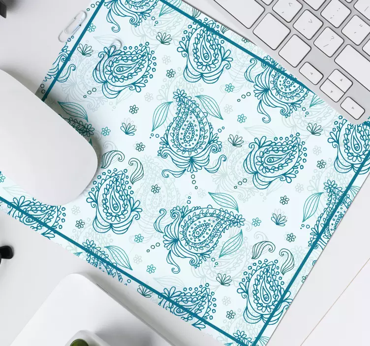 Elegantiškas gėlių motyvas modernus pelės kilimėlis - „Tenstickers“