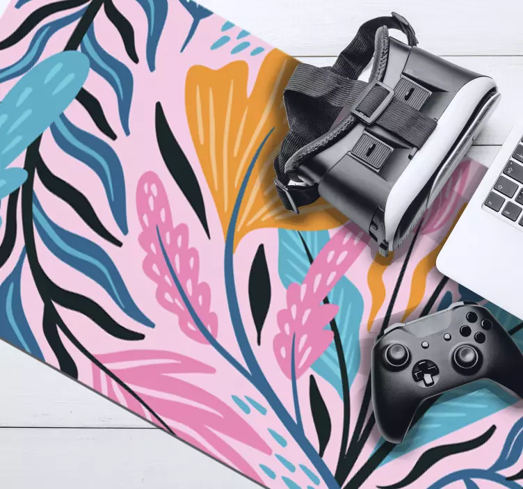 Gėlių modelio pelės kilimėlio modeliai - „Tenstickers“