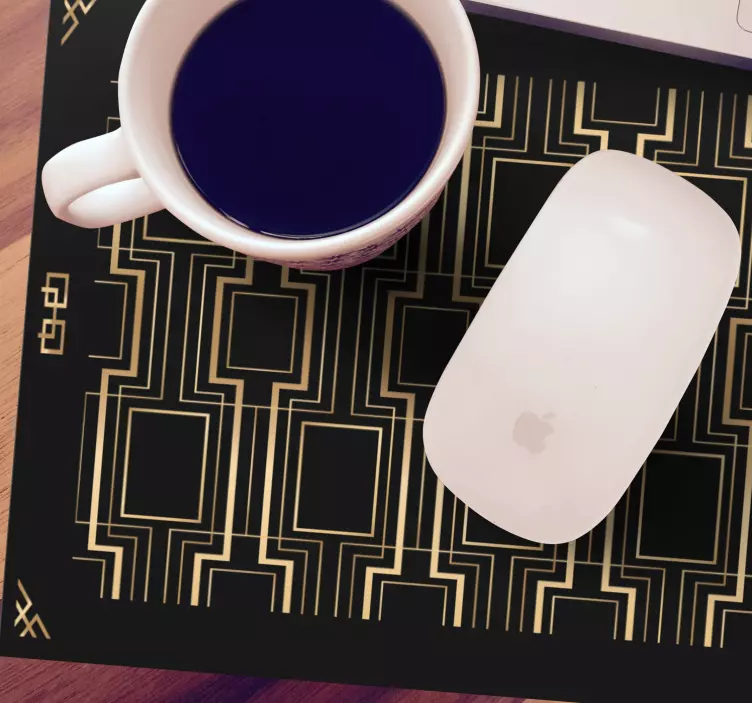 Geometrinės auksinės linijos modernus pelės kilimėlis - „Tenstickers“