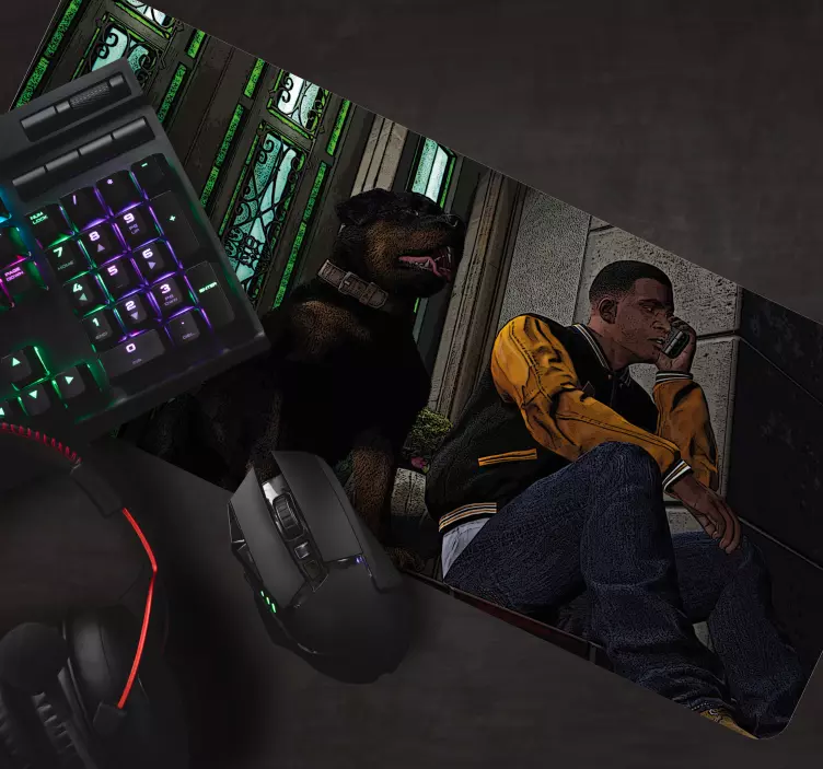 Gta pitbull šunų žaidimų pelės kilimėlis - „Tenstickers“