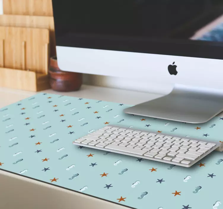 Jūrų arkliuko žvaigždės raštas modernus pelės kilimėlis - „Tenstickers“