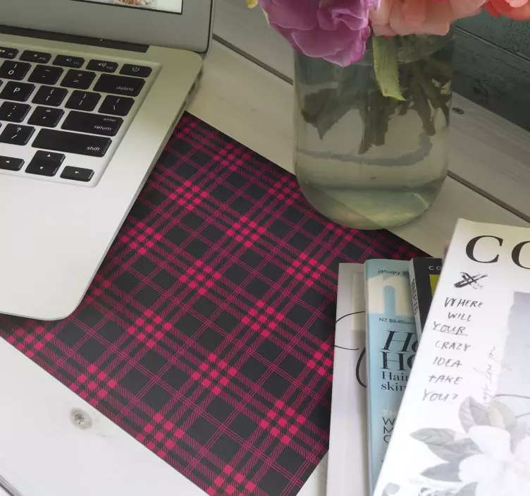 Kalėdinis tartanas kalėdinis pelės kilimėlis - „Tenstickers“