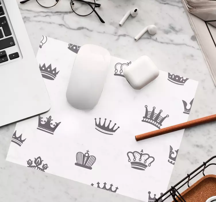 Karūnos rašto taškeliai modernus pelės kilimėlis - „Tenstickers“