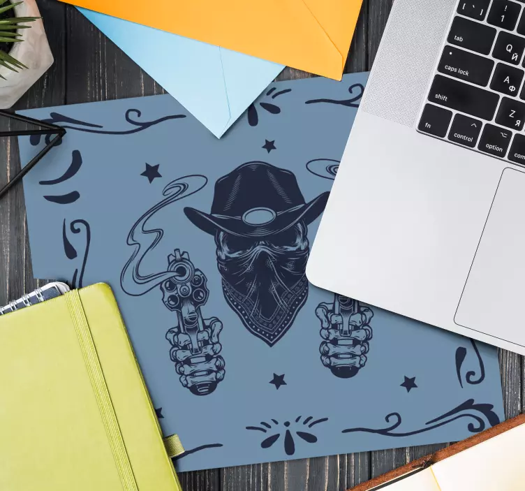 Kaubojus kaukolė ir pulko pelės kilimėlis - „Tenstickers“