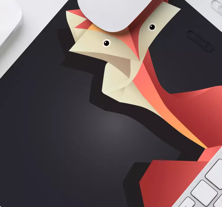 Origami apelsinų lapių pelės stalo padekliukai - „Tenstickers“