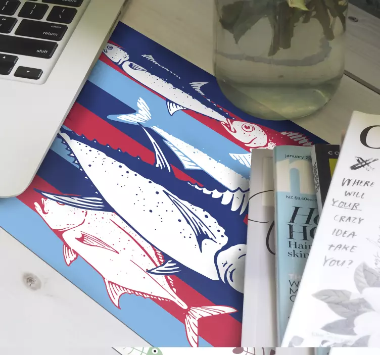 Ranka piešti žuvis pelės kilimėlis - „Tenstickers“