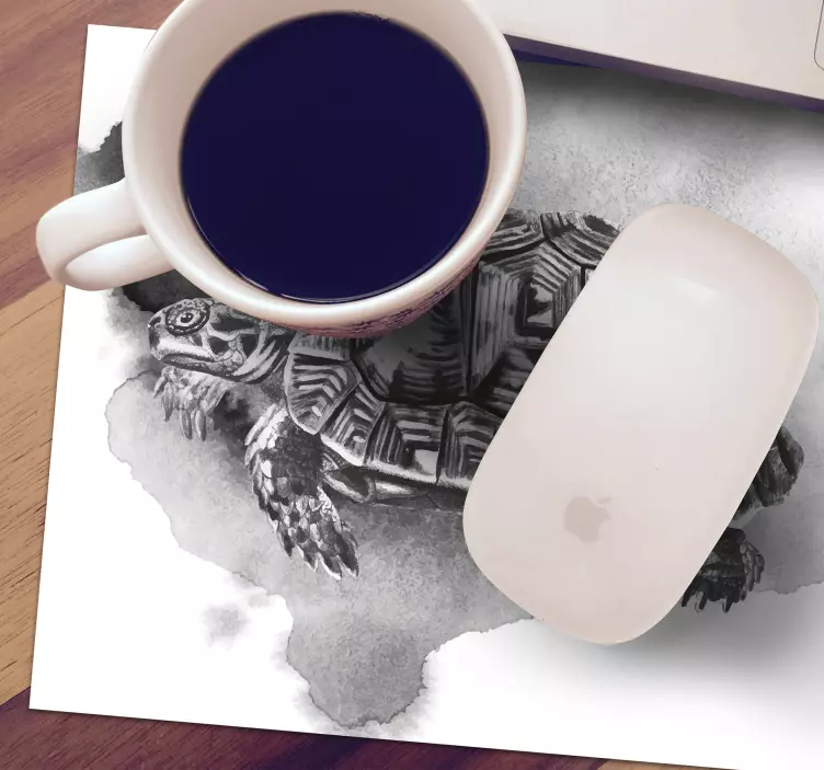 Raštuota vėžlio iliustracija originalus peles kilimėlis - „Tenstickers“