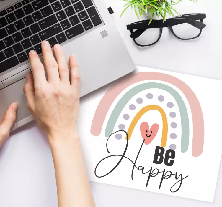 Spalvinga vaivorykštės žinutė originalus peles kilimėlis - „Tenstickers“