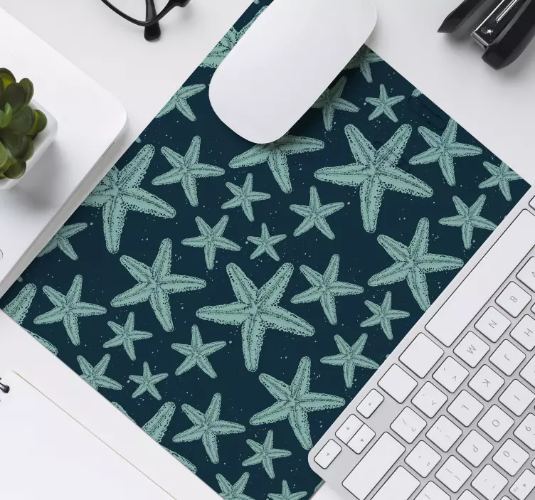 Jūrų žvaigždė bluetones jūros gyvybės pelės kilimėlis - „Tenstickers“