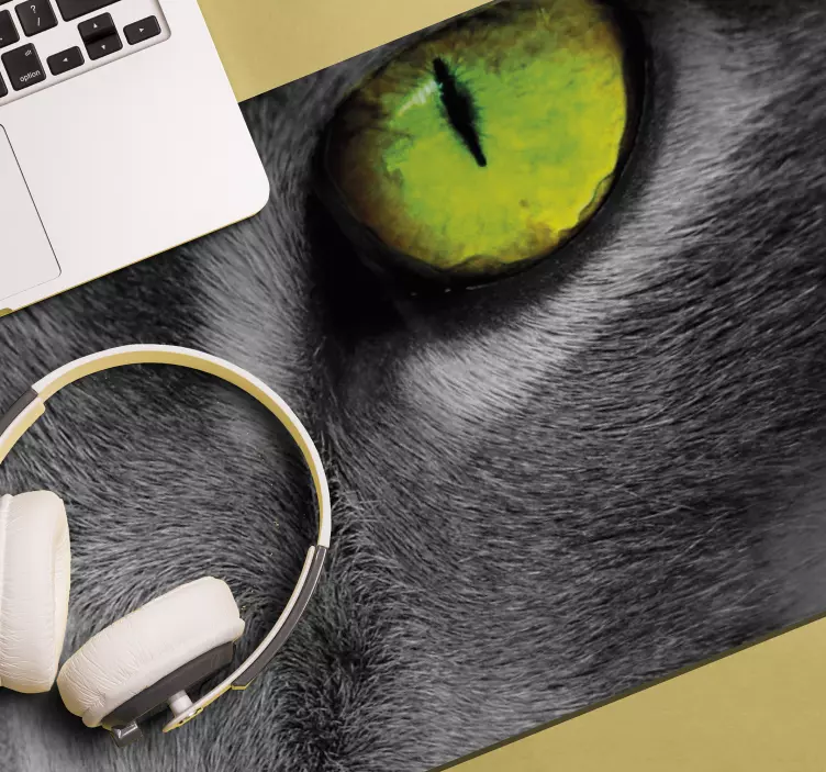 žalios katės akies originalus pelės kilimėlis - „Tenstickers“