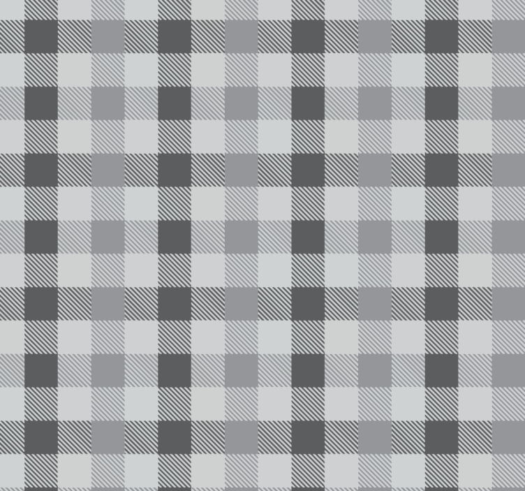 Pilkas gingham modelis Roletai virtuvei - „Tenstickers“