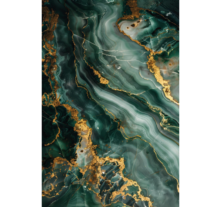 Prabangi žalio marmuro imitacija zaliuzes vonios kambariui - „Tenstickers“