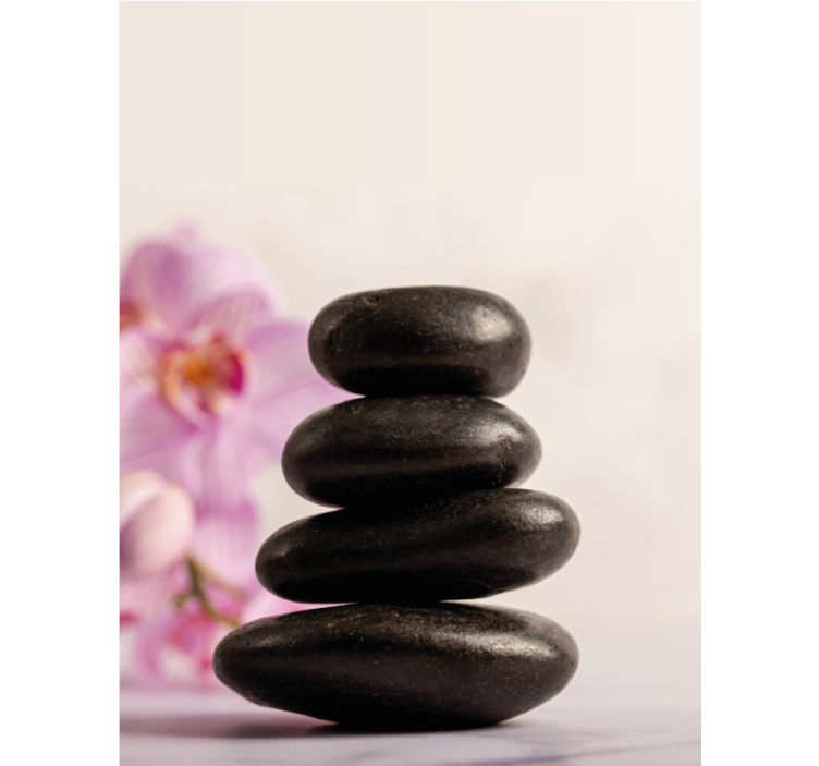 Zen bambukai ir rožinės orchidėjos zaliuzes vonios kambariui - „Tenstickers“