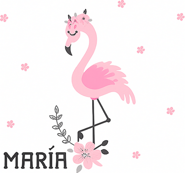 Rožinis flamenko su vardu Roletai vaiku kambariui - „Tenstickers“