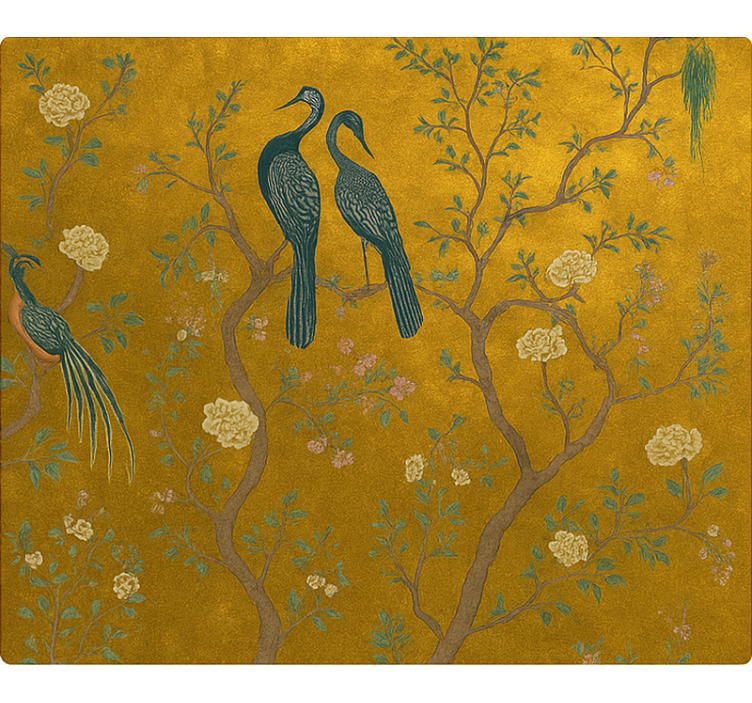 Puošnus auksinis kinų stilius Roletai svetainė - „Tenstickers“