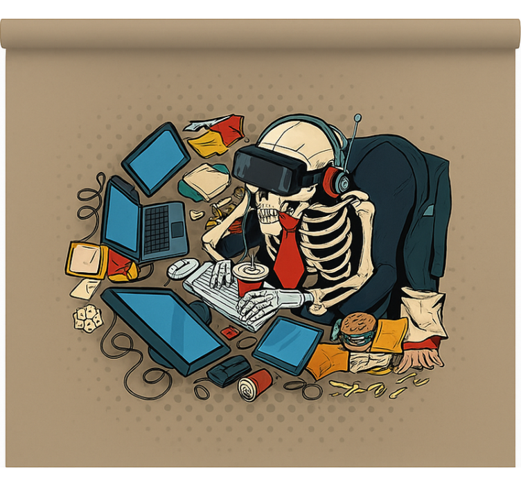 Skeleto retro žaidėjas Roletai moksiukas - „Tenstickers“