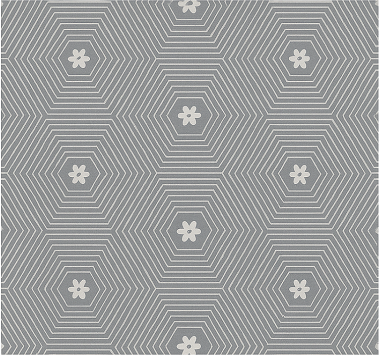 Pilkas šešiakampis geometrinis Roletai paaugliškas - „Tenstickers“