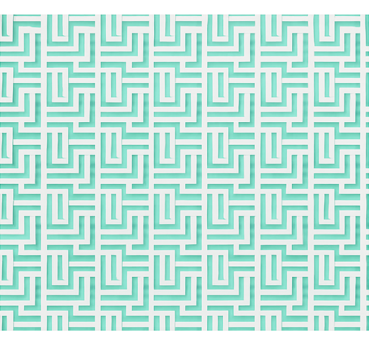 Mėlynų geometrinių kvadratų efektas Roletai valgomasis - „Tenstickers“