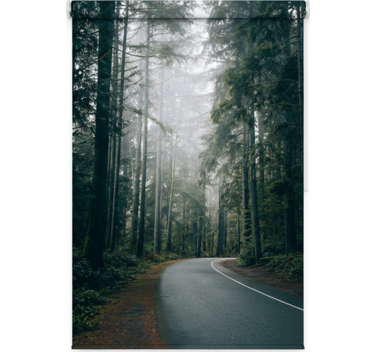 Roletai medžiai rūke pino kelias - „Tenstickers“