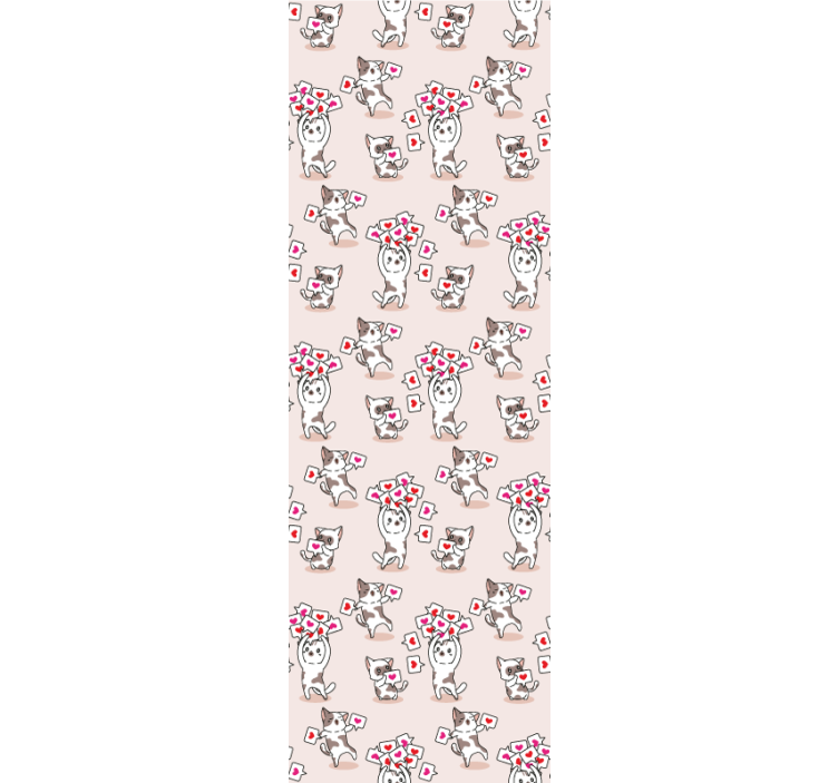 Roletai vaikų kambariui su kačiukais ir širdelėmis - „Tenstickers“